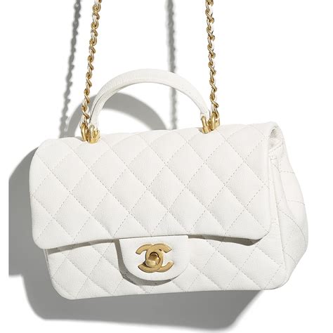 hanniehoat mini chanel|Mini classic handbag with top handle, Patent calfskin & gold.